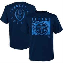 Men Tennessee Titans Navy Preschool Liquid Camo Logo T Shirt