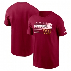 Men Washington Commanders Burgundy Division Essential T Shirt