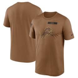 Men Detroit Lions 2023 Brown Salute To Service Legend Performance T Shirt