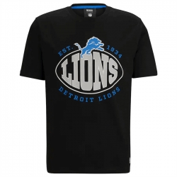 Men Detroit Lions Black BOSS X Trap T Shirt
