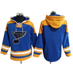 Men St. Louis Blues Blank Blue Stitched NHL Hoodie