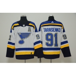 Men St.Louis Blues 91 Vladimir Tarasenko White Adidas Jersey