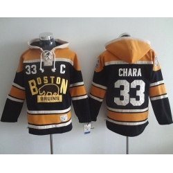 Men Boston Bruins 33 Zdeno Chara Black 2016 Winter Classic Hoodie Stitched NHL Jersey