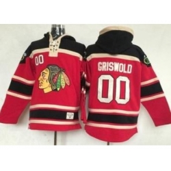 Chicago Blackhawks #00 Clark Griswold Red Lace-Up NHL Jersey Hoodie