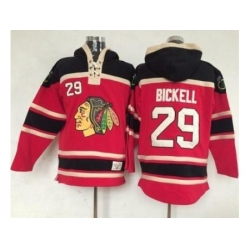 Chicago Blackhawks #29 Bryan Bickell Red Lace-Up NHL Jersey Hoodie