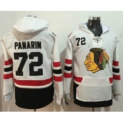 Men Chicago Blackhawks 72 Artemi Panarin White Name  26 Number Pullover NHL Hoodie