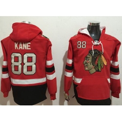Men Chicago Blackhawks 88 Patrick Kane Red Name  26 Number Pullover NHL Hoodie