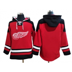 Men Detroit Red Wings Blank Red Stitched NHL Hoodie