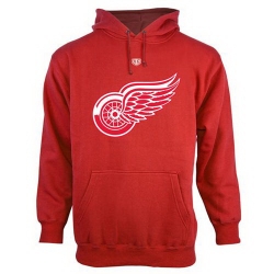 Men Detroit Red Wings Old Time Hockey Big Logo with Crest Pullover