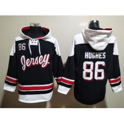 Men New Jersey Devils #86 Jack Hughes Black Stitched Hoody