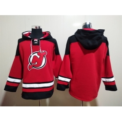 Men New Jersey Devils Red Blank Stitched Hoody