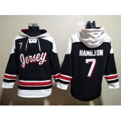 Men's New Jersey Devils #7 Dougie Hamilton Black White Ageless Must-Have Lace-Up Pullover Hoodie