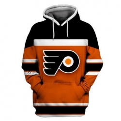 Men Philadelphia Flyers Orange Black All Stitched Hooded Sweatshirt