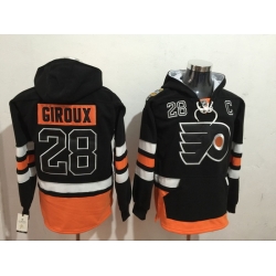 Men's Philadelphia Flyers 28 Claude Giroux Black Stitched Hoody