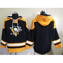 Men Pittsburgh Penguins Mario Lemieux 66 Blank Stitched NHL Hoodie