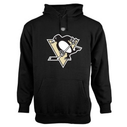Men Pittsburgh Penguins Old Time Hockey Big Logo with Crest Pullover