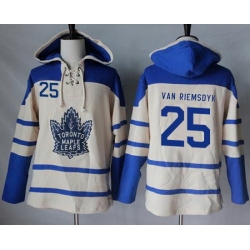 Maple Leafs #25 James Van Riemsdyk Cream Sawyer Hooded Sweatshirt Stitched NHL Jersey