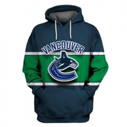 Men Vancouver Canucks Navy All Stitched Hooded Sweatshirt