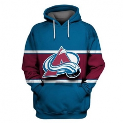 Men Colorado Avalanche Blue All Stitched Hooded Sweatshirt