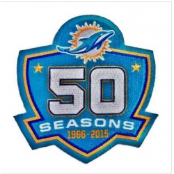 Stitched Miami Dolphins 1966-2015 50th Seasons Jersey Patch