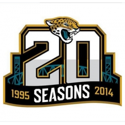 Stitched NFL Jacksonville Jaguars 1995-2014 20TH Season Jersey Patch