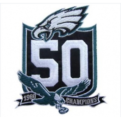 Stitched Philadelphia Eagles 50th Anniversary Jersey Patch