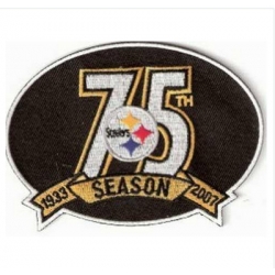 Stitched Pittsburgh Steelers 75th Anniversary Jersey Patch