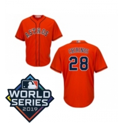 Mens Houston Astros 28 Robinson Chirinos Replica Orange Alternate Cool Base Baseball jersey