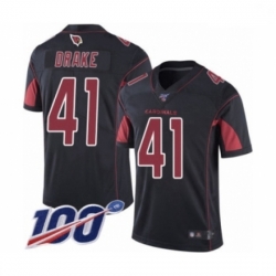 Men Arizona Cardinals #41 Kenyan Drake Limited Black Rush Vapor Untouchable 100th Season Football Jersey
