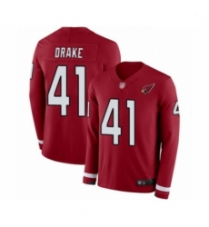 Men Arizona Cardinals #41 Kenyan Drake Limited Red Therma Long Sleeve Football Jersey