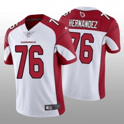 Men Arizona Cardinals 76 Will Hernandez White Red Vapor Untouchable Stitched Football Jersey