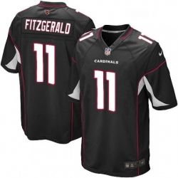 Men Nike Arizona Cardinals 11 Larry Fitzgerald Game Black Alternate NFL Jersey