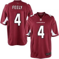 Men Nike Cardinals 4 Jay Feely Red Game Jersey