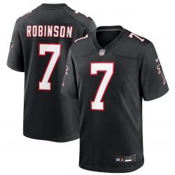 Men's Nike Bijan Robinson Black Atlanta Falcons 2023 NFL Pick Throwback Vapor Limited  Jersey
