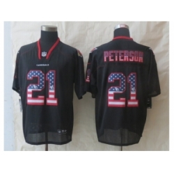Nike Arizona Cardicals 21 Peterson Black Elite USA Flag Fashion NFL Jersey