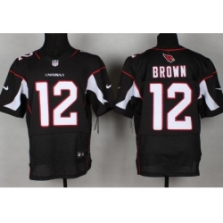 Nike Arizona Cardinals 12 John Brown Black Elite NFL Jersey
