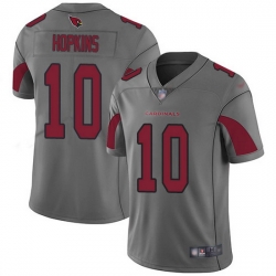 Nike Cardinals 10 DeAndre Hopkins Silver Men Stitched NFL Limited Inverted Legend Jersey