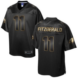 Nike Cardinals #11 Larry Fitzgerald Pro Line Black Gold Collection Mens Stitched NFL Game Jersey