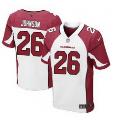 Nike Cardinals #26 Rashad Johnson White Mens Stitched NFL Elite Jersey