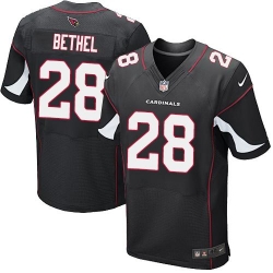 Nike Cardinals #28 Justin Bethel Black Alternate Mens Stitched NFL Elite Jersey