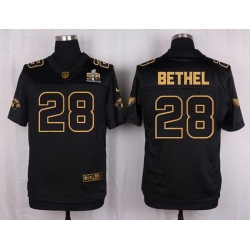 Nike Cardinals #28 Justin Bethel Pro Line Black Gold Collection Mens Stitched NFL Elite Jersey