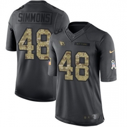 Nike Cardinals 48 Isaiah Simmons Black Men Stitched NFL Limited 2016 Salute to Service Jersey