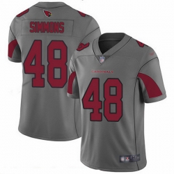 Nike Cardinals 48 Isaiah Simmons Silver Men Stitched NFL Limited Inverted Legend Jersey
