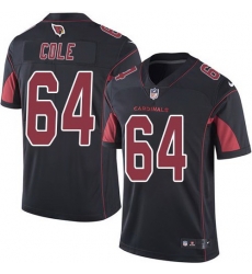 Nike Cardinals 64 Mason Cole Black Color Rush Limited Jersey