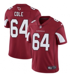 Nike Cardinals #64 Mason Cole Red Team Color Mens Stitched NFL Vapor Untouchable Limited Jersey
