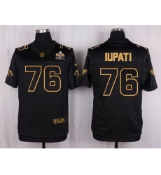 Nike Cardinals #76 Mike Iupati Pro Line Black Gold Collection Mens Stitched NFL Elite Jersey