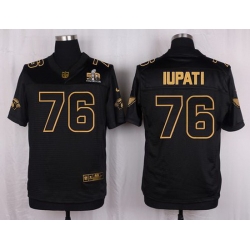 Nike Cardinals #76 Mike Iupati Pro Line Black Gold Collection Mens Stitched NFL Elite Jersey