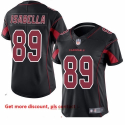 Cardinals 89 Andy Isabella Black Women Stitched Football Limited Rush Jersey