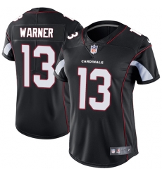 Nike Cardinals #13 Kurt Warner Black Alternate Womens Stitched NFL Vapor Untouchable Limited Jersey