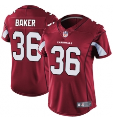 Nike Cardinals #36 Budda Baker Red Team Color Womens Stitched NFL Vapor Untouchable Limited Jersey